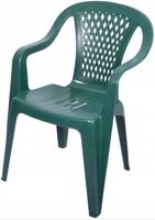ZIELONE OGRODOWE PLASTIKOWE MOCNE KRZESŁO KRZESŁA DO OGRODU