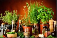 100 70CM OBRAZ PŁÓTNO PRZYPRAWY ZIOŁOWE PŁÓTNO RAMA