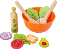Zestaw do robienia sałatki zabawa w gotowanie drewniane akcesoria