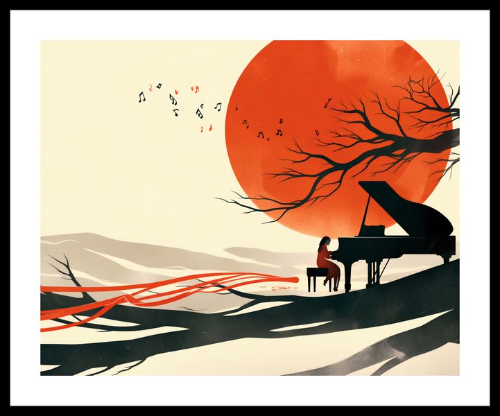 Plakat 50x40cm Pianistka zdjęcie 3