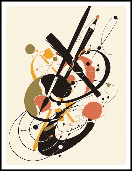 Plakat 75x100cm Abstrakcyjny Rapsod zdjęcie 3