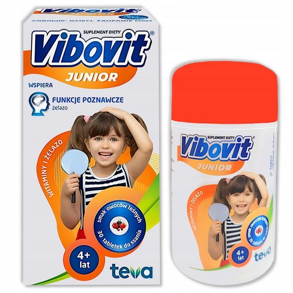 Vibovit Junior Witaminy i żelazo 30 tab. do ssania zdjęcie 1
