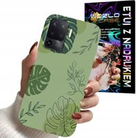 ETUI CASE DO OPPO F19 PRO - LIŚCIE WZORY DLA KOBIET KWIATY RÓŻE