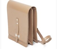 Tradycyjna Raportówka leśnika, wojskowa ze skóry naturalnej - jasny brąz