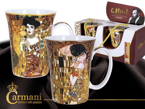 2 kubki porcelanowe Adele KLIMT CARMANI na Arena.pl