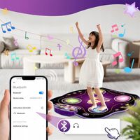 MATA DO TAŃCA DLA DZIECI MATA DO TAŃCA MUZYCZNEGO Z LED BLUETOOTH 9POZIOMÓW