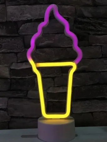 LAMPKA NEONOWA 3D LÓD LODY ICE-CREAM LAMPA BATERIE na Arena.pl