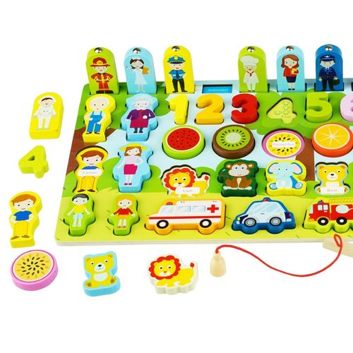 DREWNIANA LOGARYTMICZNA TABLICA MONTESSORI 7w1 na Arena.pl