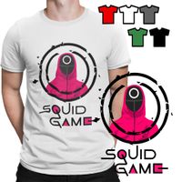 KOSZULKA T-SHIRT MĘSKI WZORY DO WYBORU - SQUID GAME SERIALE - M