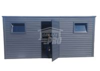 Domek ogrodowy - schowek 5,5x2 drzwi 2x okno  antracyt GP214