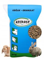 PASZA DLA KRÓLIKÓW GRANULAT 25KG KOJPASZ KRÓLIKI ROSNĄCE, KARMIĄCE, TUSZKI