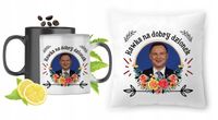 Andrzej Duda Zestaw Kubek Magiczny + Poduszka Z Nadrukiem Ze Zdjęciem