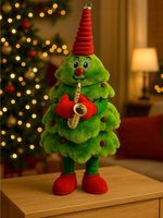 Choinka Z Saksofonem Tańcząca Oraz Grająca 8 Melodii Z Dzwoneczkiem 36cm