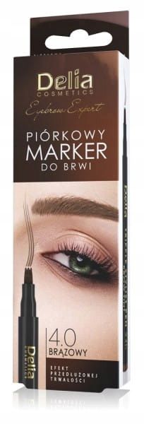 Delia Eyebrow Expert piórkowy marker do brwi Brąz zdjęcie 1