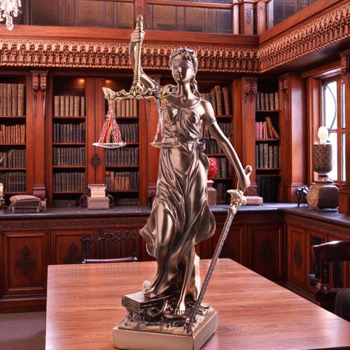 Okazała Temida z wagą i mieczem 31 cm rzeźba brąz TEM-01 na Arena.pl