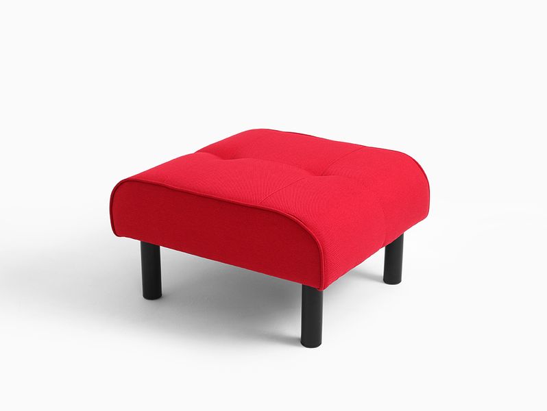 Pufa MODES - czerwony, podnóżek, stolik kawowy materiałowy zdjęcie 5