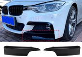 SPLITTER DOKŁADKA ZDERZAKA PRZÓD BMW F30 F31 M SPORT FLAPSY CZARNY POŁYSK