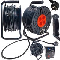 PRZEDŁUŻACZ BĘBNOWY BUDOWLANY DO OGRODU 50M 3x2,5 KABEL LISTWA NA