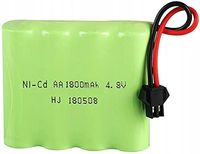 Akumulator Ni-Cd 4.8V 1800mAh do samochodów RC | Rozmiar 60x51x15mm, 80gr