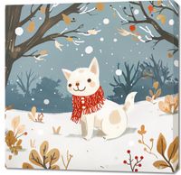 Obraz 90x90cm Śnieżny Kompan