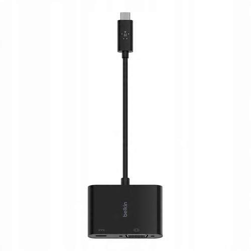 Adapter USB-C - wyjście obrazu VGA + zasilanie PD 60W Belkin AVC001BTBK na Arena.pl