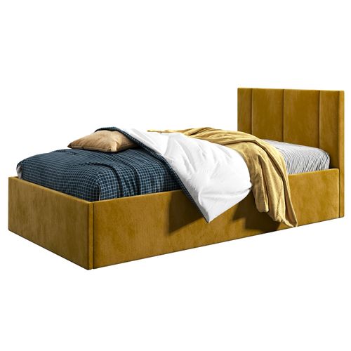 Łóżko młodzieżowe Tapczan 100x200 Basic Prato Jasno Szary + POJEMNIK na Arena.pl