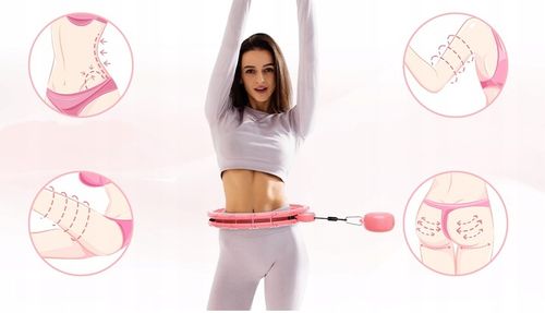 HULA HOP DO ĆWICZEŃ Z OBCIĄŻENIEM WYPUSTKAMI I LICZNIKIEM SMART SKŁADANE na Arena.pl
