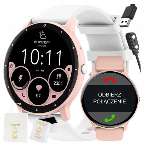 ZEGAREK SMARTWATCH DLA DZIEWCZYNKI PREZENT NA KOMUNIĘ +PASEK +TOREBKA na Arena.pl