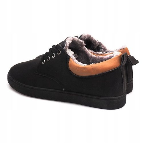 Ocieplane Trampki Z Futrem E655-1 Czarny r.45 na Arena.pl