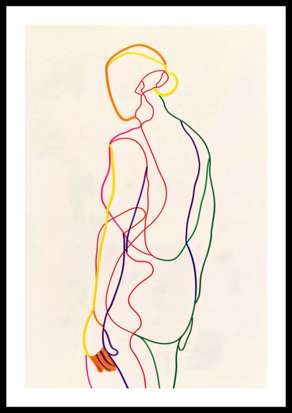 Plakat 40x60cm Tęczowy Zarys zdjęcie 3