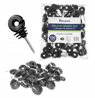 IZOLATOR OGRODZENIOWY PASTUCHA DRUTU PLECIONKI LINKI WKRĘCANY VIMENN 150SZT