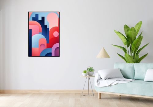 Plakat 68x98cm Miasto Kolorów na Arena.pl