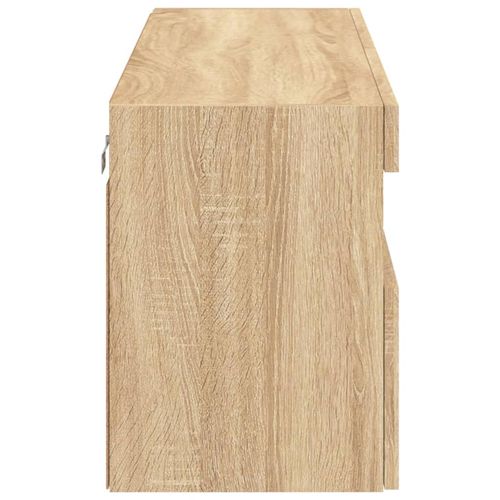 Ścienna szafka TV z LED, dąb sonoma, 100x30x40 cm na Arena.pl