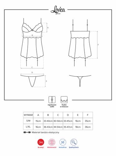 bielizna lovica gorset i stringi l/xl na Arena.pl