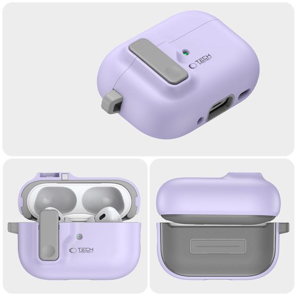 TECH-PROTECT SLIM HOOK APPLE AIRPODS PRO 1 / 2 LAVENDER zdjęcie 3