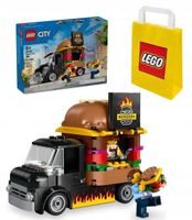 KLOCKI LEGO CITY 60404 CIĘŻARÓWKA Z BURGERAMI ZESTAW NA PREZENT + TORBA
