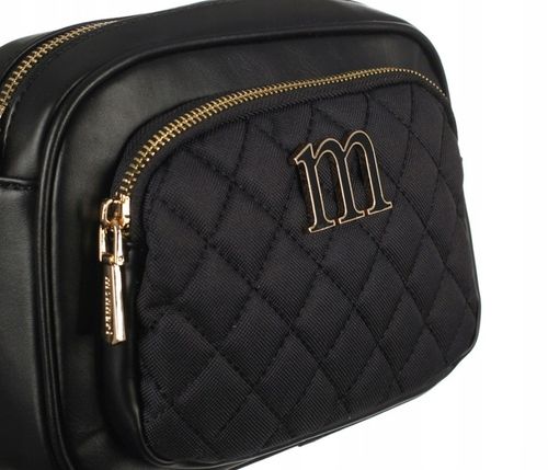 MONNARI Zgrabna pikowana czarna torebka listonoszka Regulowany pasek na Arena.pl