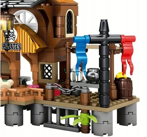Zestaw klocków WYSPA PIRACKA klocki konstrukcyjne WYSPA ZE STATKIEM na Arena.pl