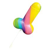 Lizak Penis Na Patyku Tęczowy Wielosmakowy Rainbow Cock Pop Prezent