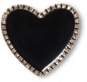 Przypinka Jibbitz Charms Pin Do Butów Crocs Black Heart Gold Outline