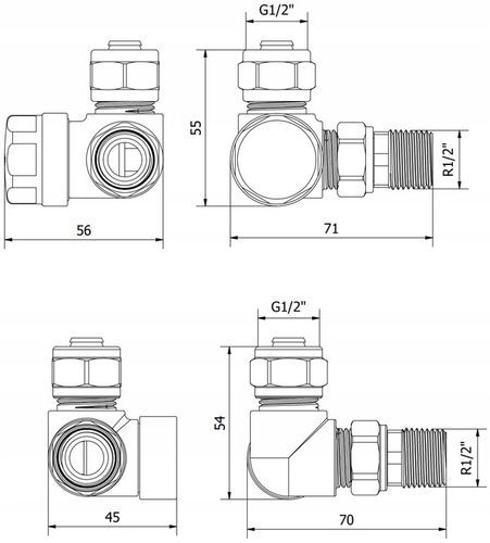 MEXEN ZESTAW ZAWORÓW OSIOWYCH DO GRZEJNIKA BIAŁY na Arena.pl
