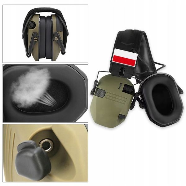 SŁUCHAWKI STRZELECKIE OCHRONNIKI SŁUCHU TAKTYCZNE REDUKCJA HAŁASU zdjęcie 16