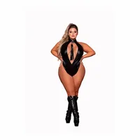 dreamgirl body plus size z elementami skoropodobnymi i biczem