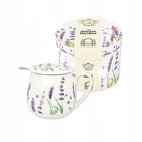 Kubek Duo Calssic Lavender porcelana 430 ml zaparzacz sitko