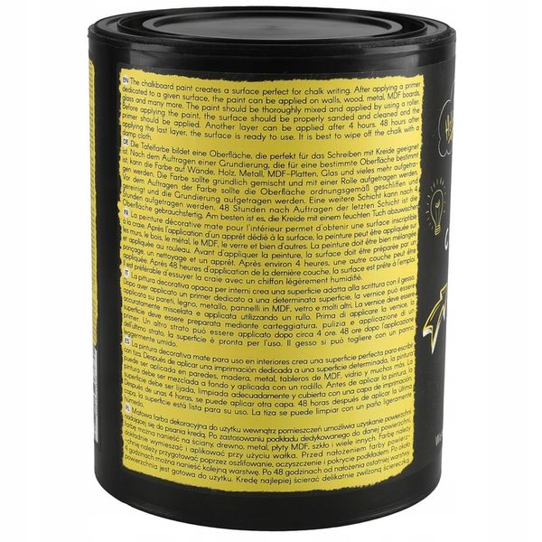 Farba tablicowa czarna do pisania kredą do mebli ścian drewna 1000ml zdjęcie 8