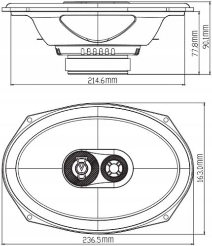 JBL GŁOŚNIKI SAMOCHODOWE 6x9'' ELIPSY OWALE ZESTAW na Arena.pl
