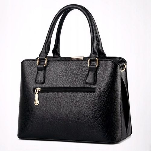 TOREBKA CZARNA ELEGANCKA Usztywniana Pojemna Damska do Ręki na Ramię Pasek na Arena.pl