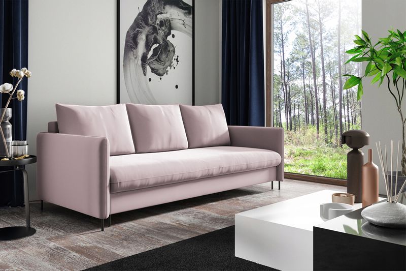 Sofa BELIS - różowy / R62 bez automatu DL zdjęcie 2