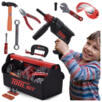 NARZĘDZIA ZESTAW MAJSTERKOWICZA DLA DZIECI  WIERTARKA MŁOTEK SKRZYNKA