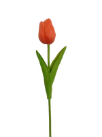 Tulipan ciemny róż  sztuczny kwiat z silikonowy 34 cm 1 szt.